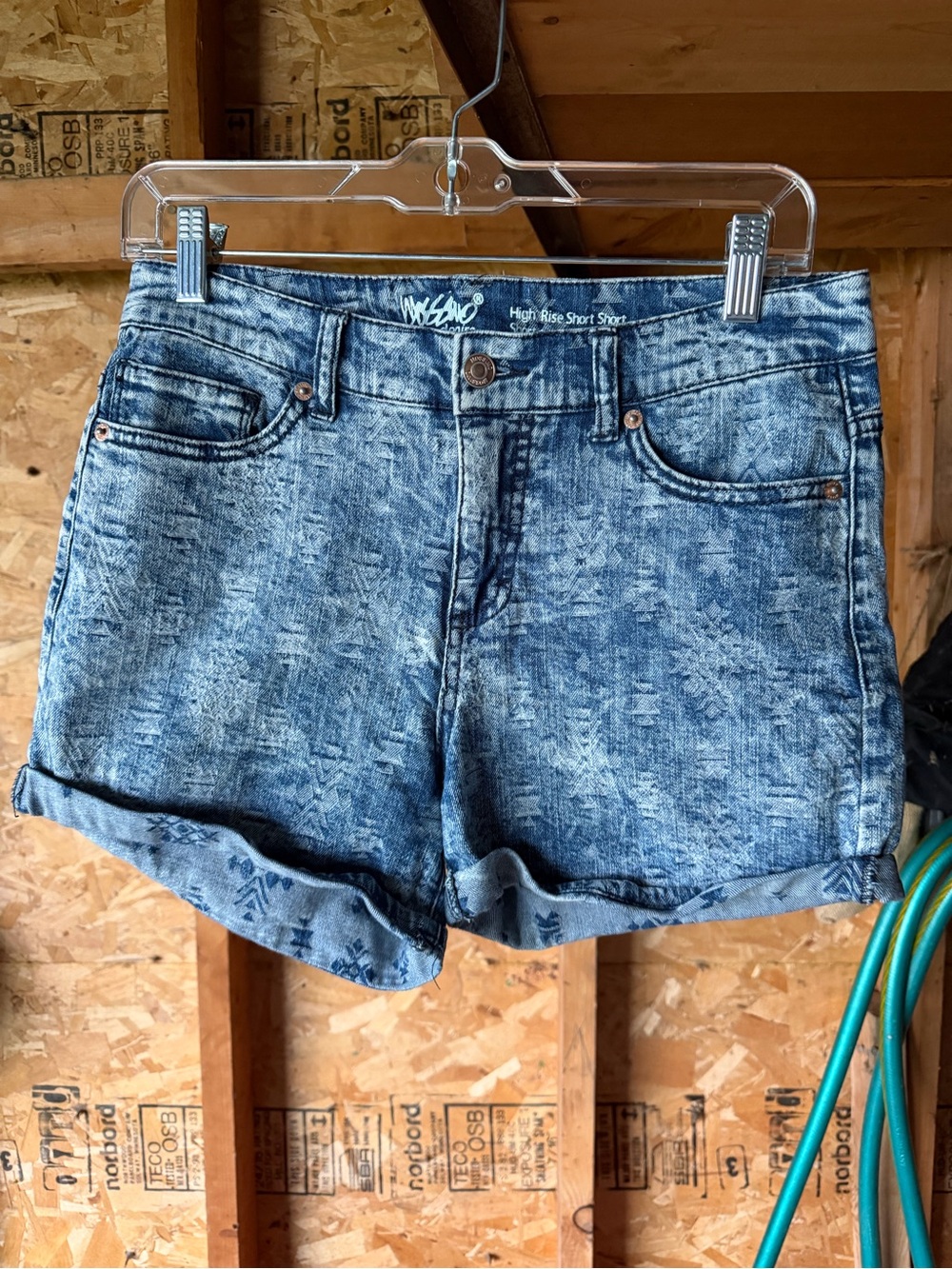 Mossimo Supply Co. Women's Acid Wash Blue Denim Shorts